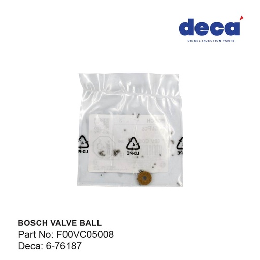 [6-76187] F00VC05008 VALVE BALL (50) per pack